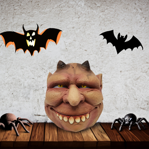 Ornement Tête de Diable en Résine, Statue Buste de Démon Effrayant, Décoration d'Halloween pour Maison Hantée, Décoration Artisanale Horreur pour Bureau et Fêtes - Product Image 4