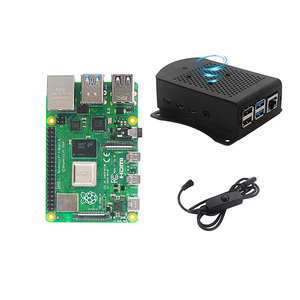Ahududu <span class=keywords><strong>Pi</strong></span> 4 Model B komple geliştirme kurulu kiti 4GB/8GB seçenekleri Metal kasa Fan soğutucular kablo ahududu <span class=keywords><strong>Pi</strong></span> 4B kitleri - Product Image 1