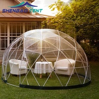 Glamping Tente dôme géodésique transparente de luxe en PVC étanche 5m/6m/7m à vendre