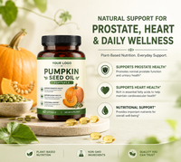 Capsules d'huile de graines de citrouille en gros, marque privée ODM/OEM, source naturelle, complément pour la santé de la prostate et de la vessie pour hommes, certifié Halal, pour adultes