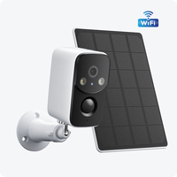 Caméra de sécurité solaire 3MP, caméra WiFi 2K, caméra de sécurité sans fil alimentée par batterie, installation facile, caméras de sécurité extérieures WiFi