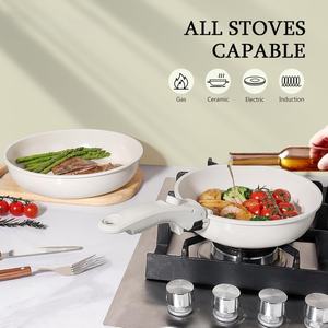 <span class=keywords><strong>Poignée</strong></span> <span class=keywords><strong>amovible</strong></span> <span class=keywords><strong>universelle</strong></span> facile à installer pour cuisinière, en bakélite classique, couleur crème - Product Image 5