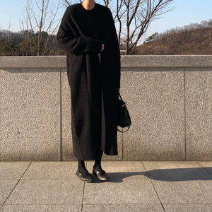 Wholesale Oversized Winter Knitted Women Heavy Long Sweater Gray Long Sleeve <strong>Cardigan</strong> for <strong>Ladies</strong> Chunky <strong>Christmas</strong> Coat - Product Image 5