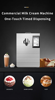 Machine à crème et mousse de lait dernière génération 220V-240V 350W/300W avec réservoir d'eau de 4L pour la restauration commerciale et les restaurants