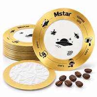 Sachets filtres à café jetables UFO pour échantillons de café moulu, kits de voyage, bureau et coffrets cadeaux