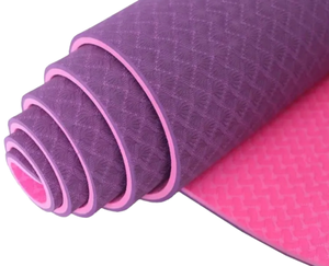 Tapis de yoga TPE noir <span class=keywords><strong>5</strong></span> <span class=keywords><strong>mm</strong></span> antidérapant, personnalisé, écologique, durable et recyclable, avec sangle de transport pour le fitness, l'exercice et le sport - Product Image 3