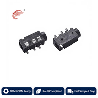 Vente directe d'usine FUGANG PJ-320D Prise femelle pour casque 4 broches 3,5 mm Contact en acier Boîtier en PBT pour PCB RoHS