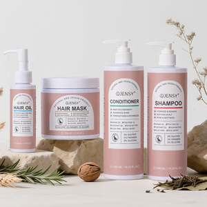 Kit de Soins Capillaires Hydratants pour Femmes, Huile d'Argan Bio, Beurre de Karité, Shampoing et Après-Shampoing au Riz, Naturel, Végétalien, Anti-Frisottis, Cheveux Volumineux - Product Image 1