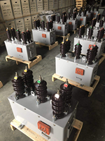 Transformateur combiné CT+VT immergé dans l'huile JLSZW-10 10kV pour extérieur, triphasé, cinq colonnes, réservoir en acier, classe 0.2S, mesure V/V
