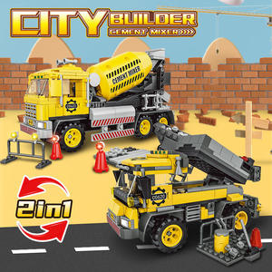 Building <b>Blocks</b> Cross-border Special Engineering City Builders Mixer Two-in-One DIY Toy <b>Plastic</b> ABS Small Particle Gifts - Product Image 4