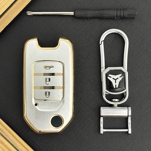 Housse de clé de voiture en TPU Quicksand avec <span class=keywords><strong>porte</strong></span>-clés pour <span class=keywords><strong>Honda</strong></span> Accord <span class=keywords><strong>Civic</strong></span> Passport Pilot Odyssey Ridgeline HRV CRV <span class=keywords><strong>porte</strong></span>-clé de voiture - Product Image 2