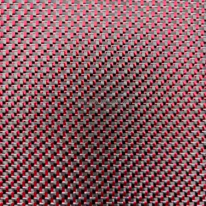 红色金属线纱线长丝碳纤维织物卷在中国销售
