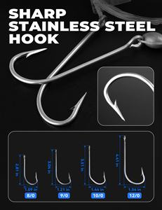 Ballyhoo Rig avec fil souple et leader mono <span class=keywords><strong>ou</strong></span> fluorocarbone <span class=keywords><strong>de</strong></span> 12 pieds pour la pêche à la traîne en mer - Product Image 4