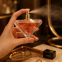 Nouveau design, flacon de parfum en verre de 50 ml, peint par un fabricant haut de gamme, couleur de marque, scellé avec un emballage personnalisé