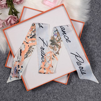 Écharpe et accessoires pour cheveux en polyester imprimé léger et respirant pour l'été, ruban pour femmes, style floral long, style musulman haut de gamme