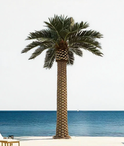 Grande palma tropicale sempreverde artificiale fatto a mano re cocco pianta di palma finto albero decorazione per interni all'aperto - Product Image 1