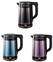 Vente chaude appareil de cuisine pour l'eau bouillante thé sécurité qualité couleur bouilloires électriques acier inoxydable mécanique Tiffany 220