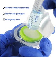 Filtre à seringue PES 0,22 µm, membrane de 33 mm, emballé individuellement, paquet de 20, laboratoire