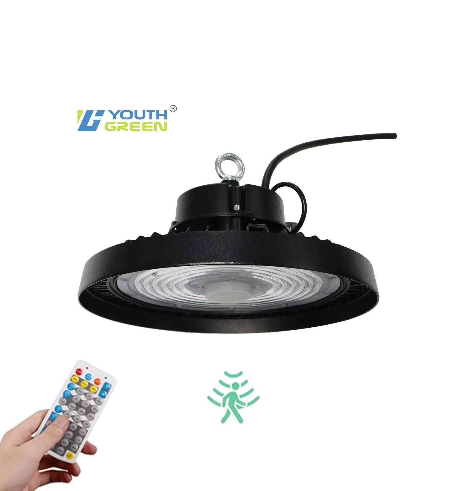 PC Reflector Motion Sensor IK08 100W 150W 200W 240W 300W Waterproof CE RoHS UFO High Bay Light Fixture