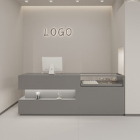 Comptoir de consultation en bois moderne pour salon de beauté, bijouterie et magasin de vêtements, table de bar, vitrine de caissier