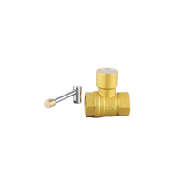Vanne à boisseau sphérique manuelle en laiton de 1/2 "aile de verrouillage mâle BSP fermée pour l'eau personnalisation OEM prise en charge marque DunYun garantie de 3 ans