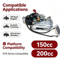 Karting 150-200CC avec moteur Wangye GY6 intégré, marche arrière, une vitesse avant, une marche arrière, refroidissement par huile, quad go-kart, directement de l'usine
