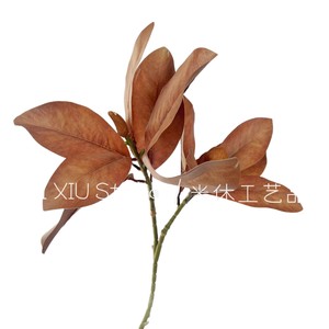 Branche de magnolia artificielle Mishu en soie marron, décoration d'intérieur, accessoires de mariage - Product Image 2