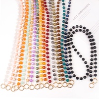 En gros, Perles en acrylique, lucite, plastique et verre, Lanière de téléphone portable à porter en bandoulière avec breloque, 17 couleurs pour coque de téléphone portable