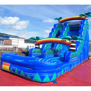 Tobogán Acuático Inflable Tropical de Colores con Piscina para Niños, Castillo Hinchable Acuático Comercial - Product Image 6