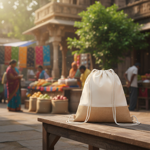 Shopping Bag in juta personalizzata India - Product Image 3