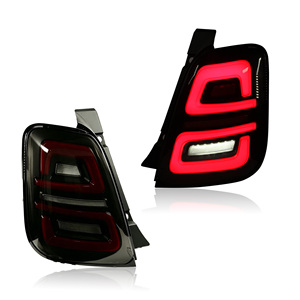 Luz Trasera LED Modificada para Automóvil Fiat 500 500C <span class=keywords><strong>Abarth</strong></span> 595 695 2007-2015, Luz de Freno LED Completa, Luz de Reversa, Señal de Giro Secuencial - Product Image 1