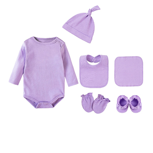 <span class=keywords><strong>Ropa</strong></span> de algodón para bebés, mameluco triangular de manga larga para niñas, <span class=keywords><strong>ropa</strong></span> para niñas de 0 a 3 meses, conjunto de manoplas <span class=keywords><strong>y</strong></span> bufandas para niñas - Product Image 3