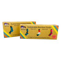 Boîte cadeau biodégradable en kraft pour chaussettes avec fenêtre découpée, pelliculage mat, dorure à chaud, auto-érectrice pour emballage créatif