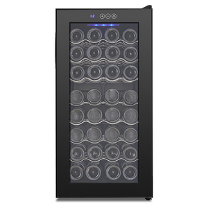 Armoire à vin de réfrigérateur de refroidisseur de vin de haute qualité 78L pour 32 bouteilles avec thermostat numérique et lumière LED bleue - Product Image 2