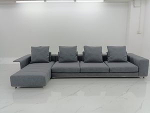 Ensemble de canapé d'angle en forme de L de Style moderne nordique All-Match <span class=keywords><strong>Canape</strong></span> en tissu de velours <span class=keywords><strong>Dangle</strong></span> Hoekbank Type de <span class=keywords><strong>lit</strong></span> de canapé - Product Image 4