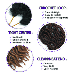 Synthétique 18 pouces Gypsy Locs Extension Jumbo Tresses <span class=keywords><strong>Freetress</strong></span> Ondulé Crochet Bouclés Tresse Cheveux Faux Locs Gypsy locs - Product Image 3