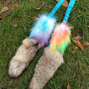 Juguete Ecológico Personalizado para Perros, Cola de <span class=keywords><strong>Zorro</strong></span> Auténtica, Juguete Interactivo para Exteriores, Juguete de Alta Calidad para Masticar y Jugar para Perros Grandes - Product Image 6
