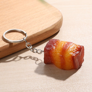 PVC realistic food model of chicken wings, chicken legs, pork belly, braised pork, food toys, meat <b>keychains</b>, pendants, - Product Image 4