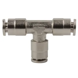 Pneumatic Brass Union / Equal Tee Brass push in fittings