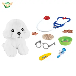 Jeu pour animaux de compagnie soins médicaux et beauté enfants en peluche soins pour animaux de compagnie jouer semblant jouets soins pour animaux de compagnie ensemble de jeu docteur Kit pour fille jouet