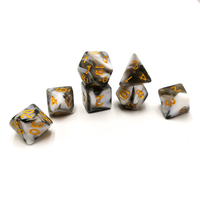 Dés à deux couleurs, polyédriques, 16 mm, en acrylique, pour D&D, RPG, jeux de société ou de cartes, jeu de rôle, dés en plastique