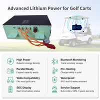 Penggantian Baterai Golf Cart 48V 100Ah LiFePO4 dengan Baterai Lithium Deep Cycle Smart BMS untuk Club Car EZGO Yamaha OEM Grosir