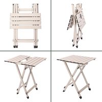 Table de camping pliante légère en aluminium, table de pique-nique portable, table de pêche, table d'intérieur et d'extérieur, petite table pliable résistante aux UV
