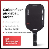 Raquettes de pickleball en fibre de carbone, texture à haut spin, noyau en nid d'abeille léger, carbone 3k