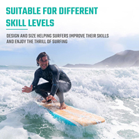 Planche de surf gonflable AJUNION 7 pieds, planche de surf souple pour débutants, 3 stringers en bois, planche de surf de plage, sports nautiques, longboard