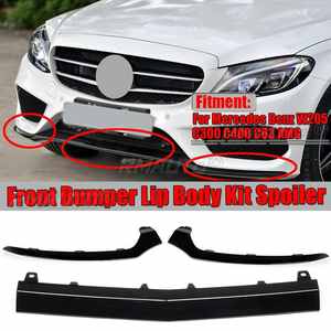 3pcs <b>Car</b> Front Bumper Splitter Lip <b>Diffuser</b> Protector Cover Trim <b>for</b> Mercedes <b>for</b> Benz W205 C300 C400 C63 <b>for</b> AMG 2058851574 - Product Image 1