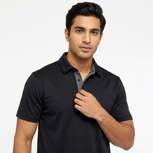 Camiseta Polo Casual de Manga Corta para Hombre, Secado Rápido, Diseño Sólido, para Golf, Gimnasio, Deportes, 100% Algodón, Antiarrugas, Tejido de Punto - Product Image 1