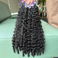 Extensions de cheveux bouclés brésiliens vierges en gros avec conception à fil invisible, pré-bouclées, de haute qualité pour femmes