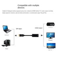 Adaptador DP a HDTV Macho-Hembra 4K 30Hz con Cubierta de PVC y Blindaje de Lámina para Laptop, Monitor de Escritorio y Proyector
