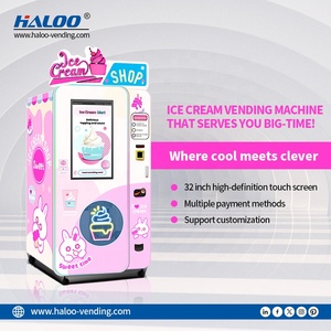 Haloo Máy bán hàng tự động nhà máy tự động Dispenser QR mã thông minh máy bán hàng tự động ngoài trời tự động Kem Máy bán hàng tự động - Product Image 4
